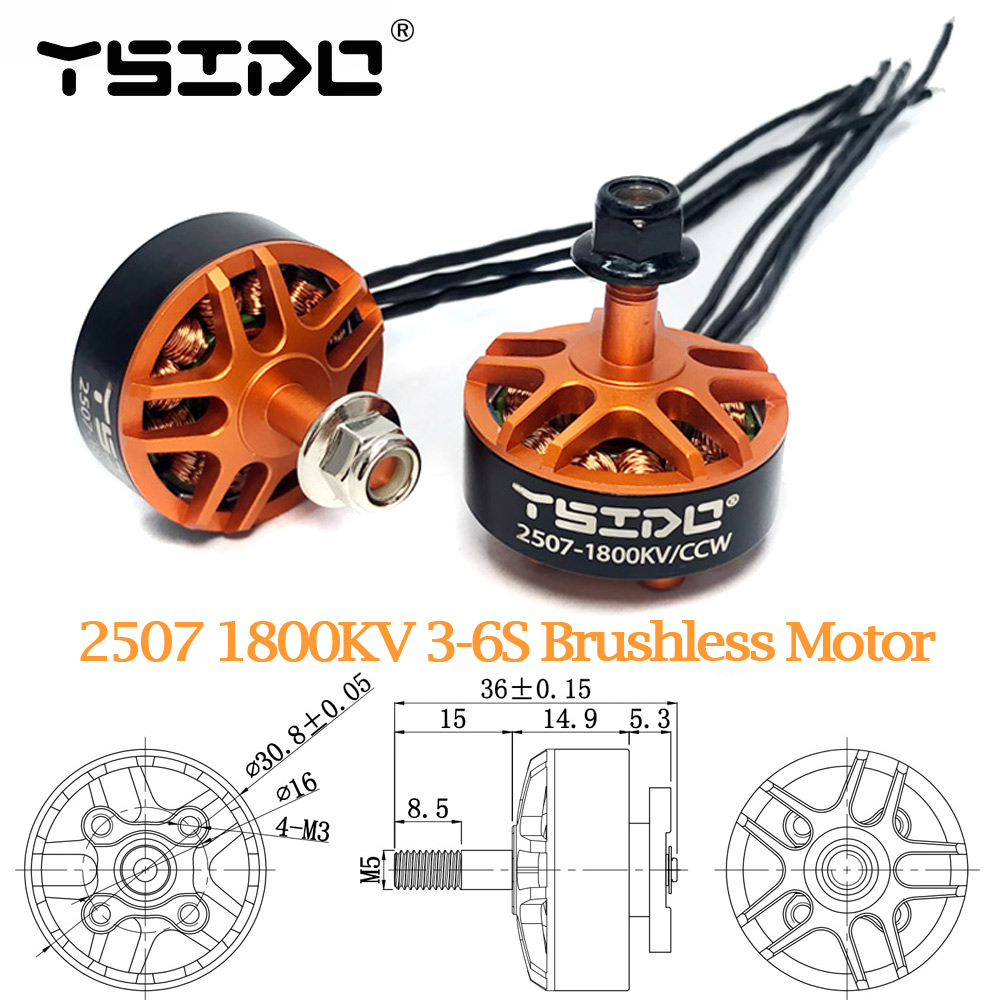YSIDO 2507 1800KV 3-6S Brushle - Drone Reaper Rc review and price