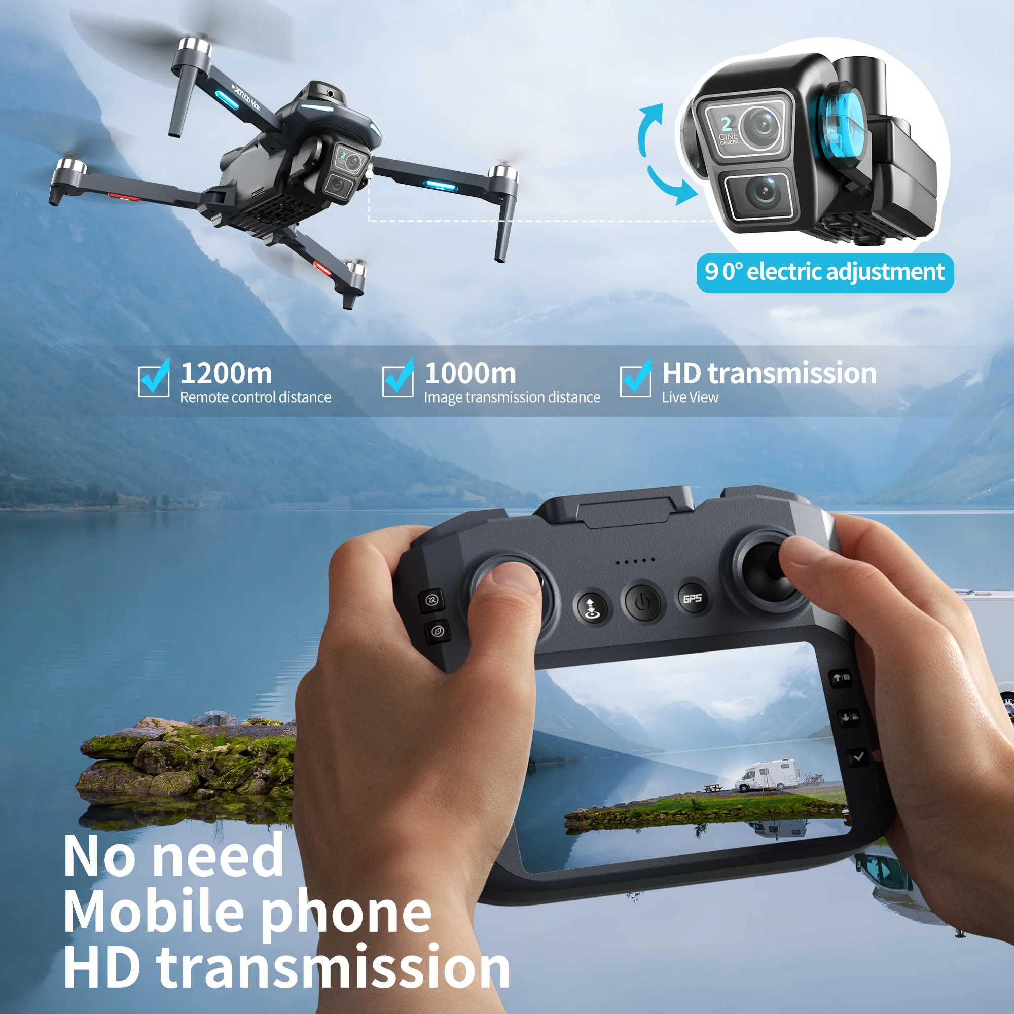 Original XT606 Drone Professio - Drone Gps Rc Tt36 review and price