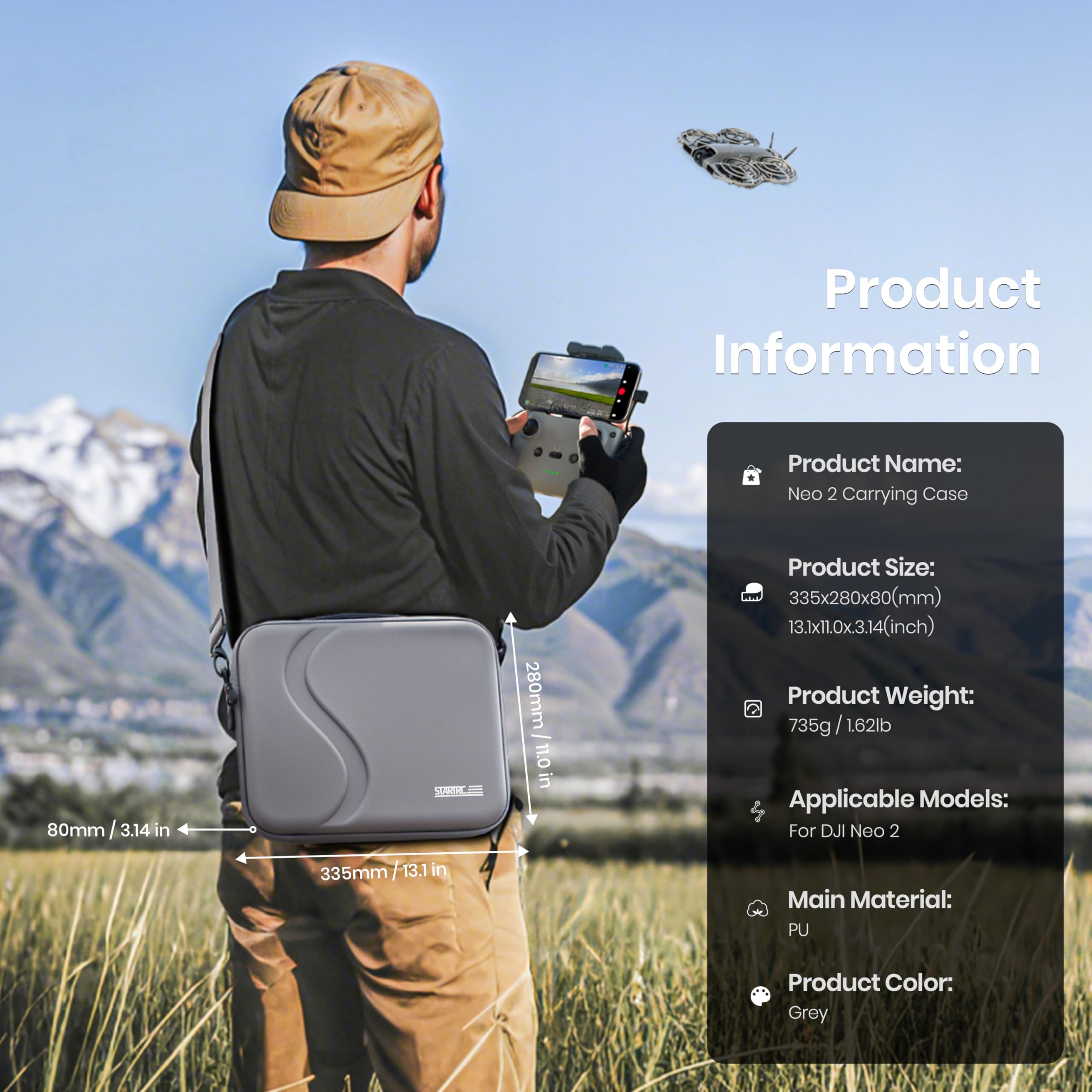 Carrying Case for DJI Neo 2 Ac - Drone Rc N3 review and price