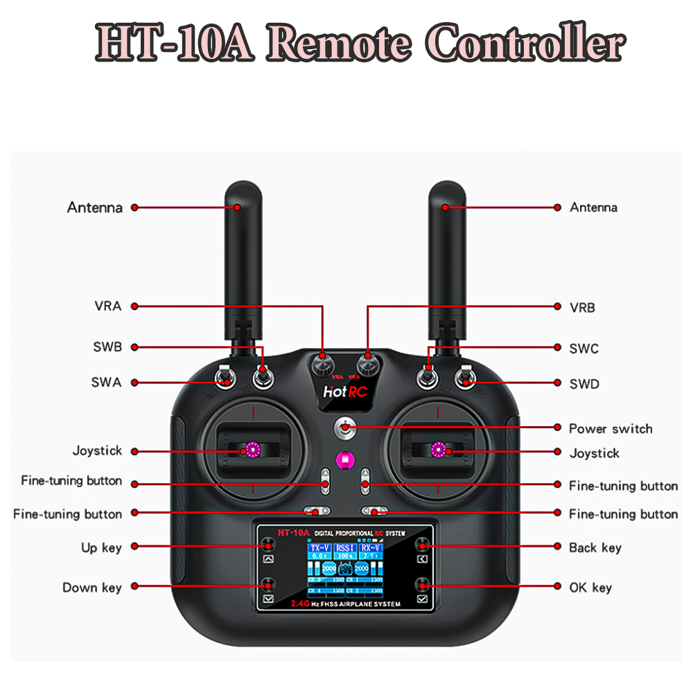 Hotrc HT-10A 2.4G 10CH Transmi - Drone Rc Boat review and price