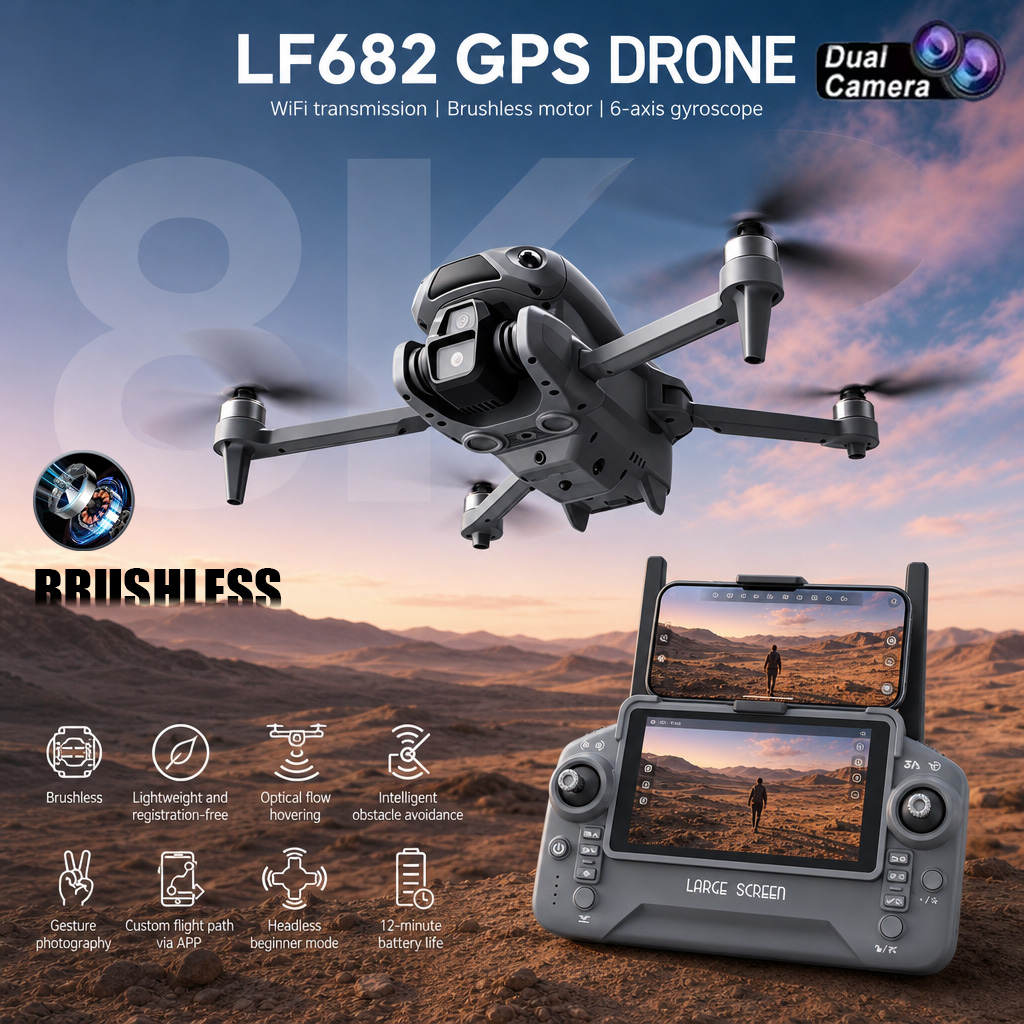 New LF682 Drone 8K Dual Camera - Drone Gps Rc Tt36 review and price